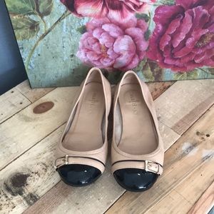 Cole Haan Nike Air Black and Tan Flats
